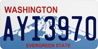 WA license plate AYI3970