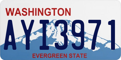 WA license plate AYI3971