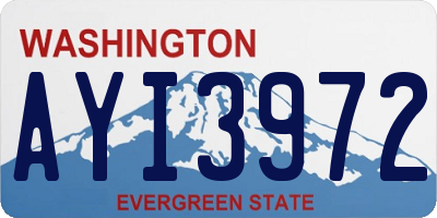 WA license plate AYI3972