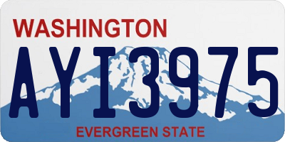 WA license plate AYI3975