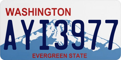 WA license plate AYI3977