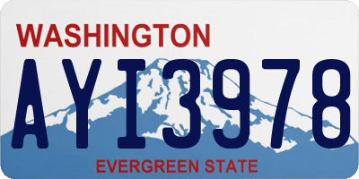 WA license plate AYI3978