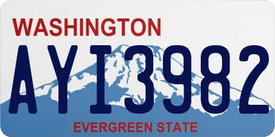 WA license plate AYI3982