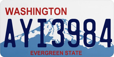 WA license plate AYI3984