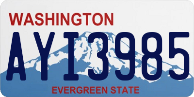 WA license plate AYI3985