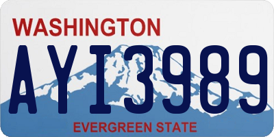 WA license plate AYI3989