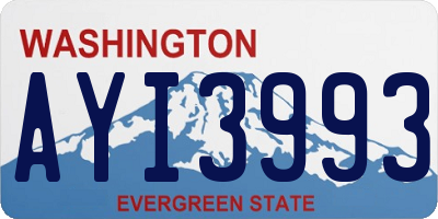 WA license plate AYI3993