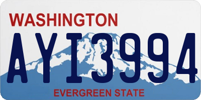 WA license plate AYI3994