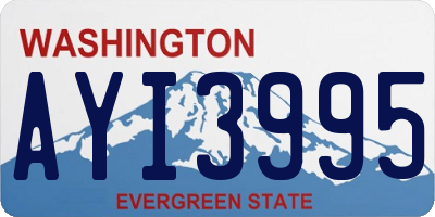WA license plate AYI3995