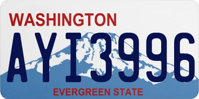 WA license plate AYI3996