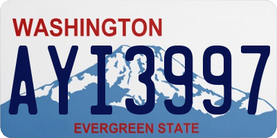 WA license plate AYI3997
