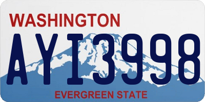 WA license plate AYI3998