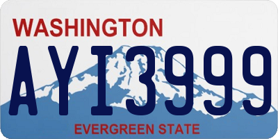 WA license plate AYI3999