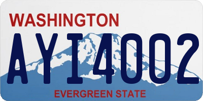 WA license plate AYI4002