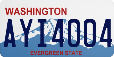 WA license plate AYI4004