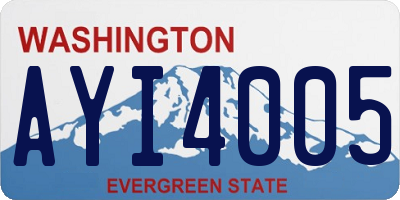 WA license plate AYI4005