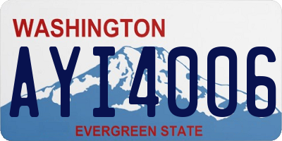 WA license plate AYI4006