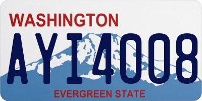 WA license plate AYI4008