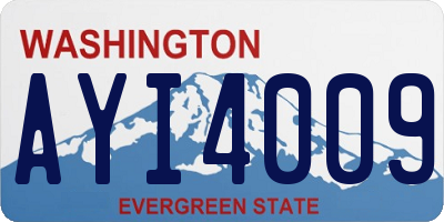 WA license plate AYI4009