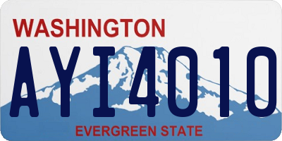 WA license plate AYI4010