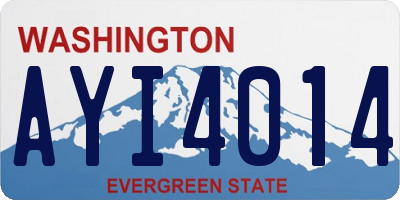 WA license plate AYI4014