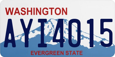 WA license plate AYI4015