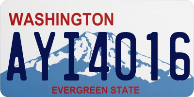 WA license plate AYI4016