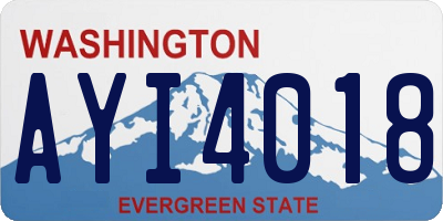WA license plate AYI4018