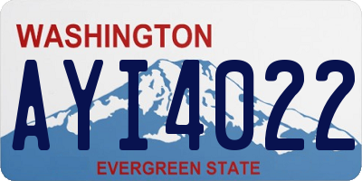 WA license plate AYI4022
