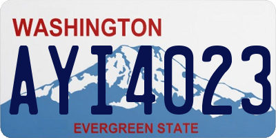 WA license plate AYI4023