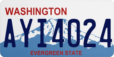 WA license plate AYI4024