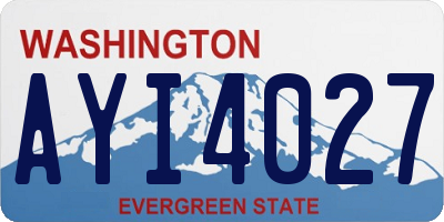 WA license plate AYI4027