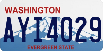WA license plate AYI4029