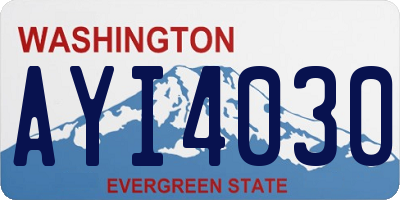 WA license plate AYI4030