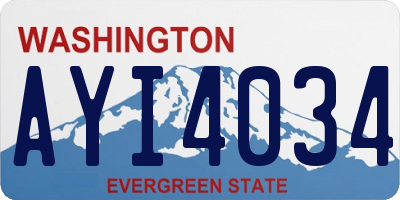 WA license plate AYI4034