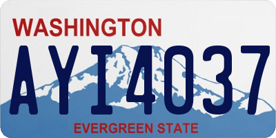 WA license plate AYI4037