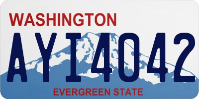 WA license plate AYI4042