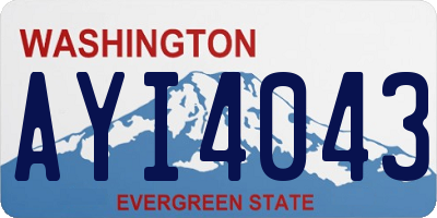 WA license plate AYI4043
