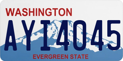 WA license plate AYI4045