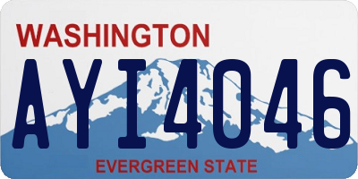 WA license plate AYI4046