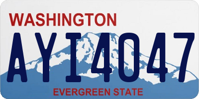 WA license plate AYI4047