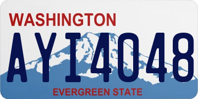 WA license plate AYI4048