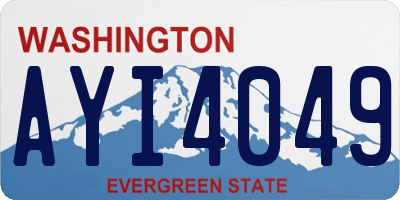 WA license plate AYI4049
