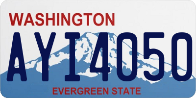 WA license plate AYI4050
