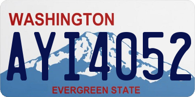 WA license plate AYI4052