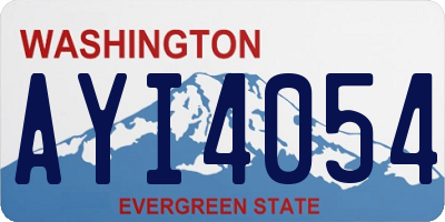 WA license plate AYI4054