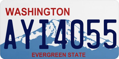 WA license plate AYI4055