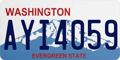WA license plate AYI4059