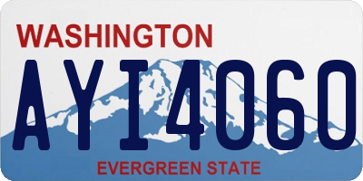 WA license plate AYI4060