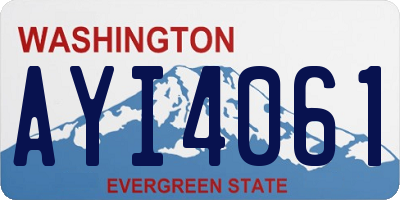 WA license plate AYI4061